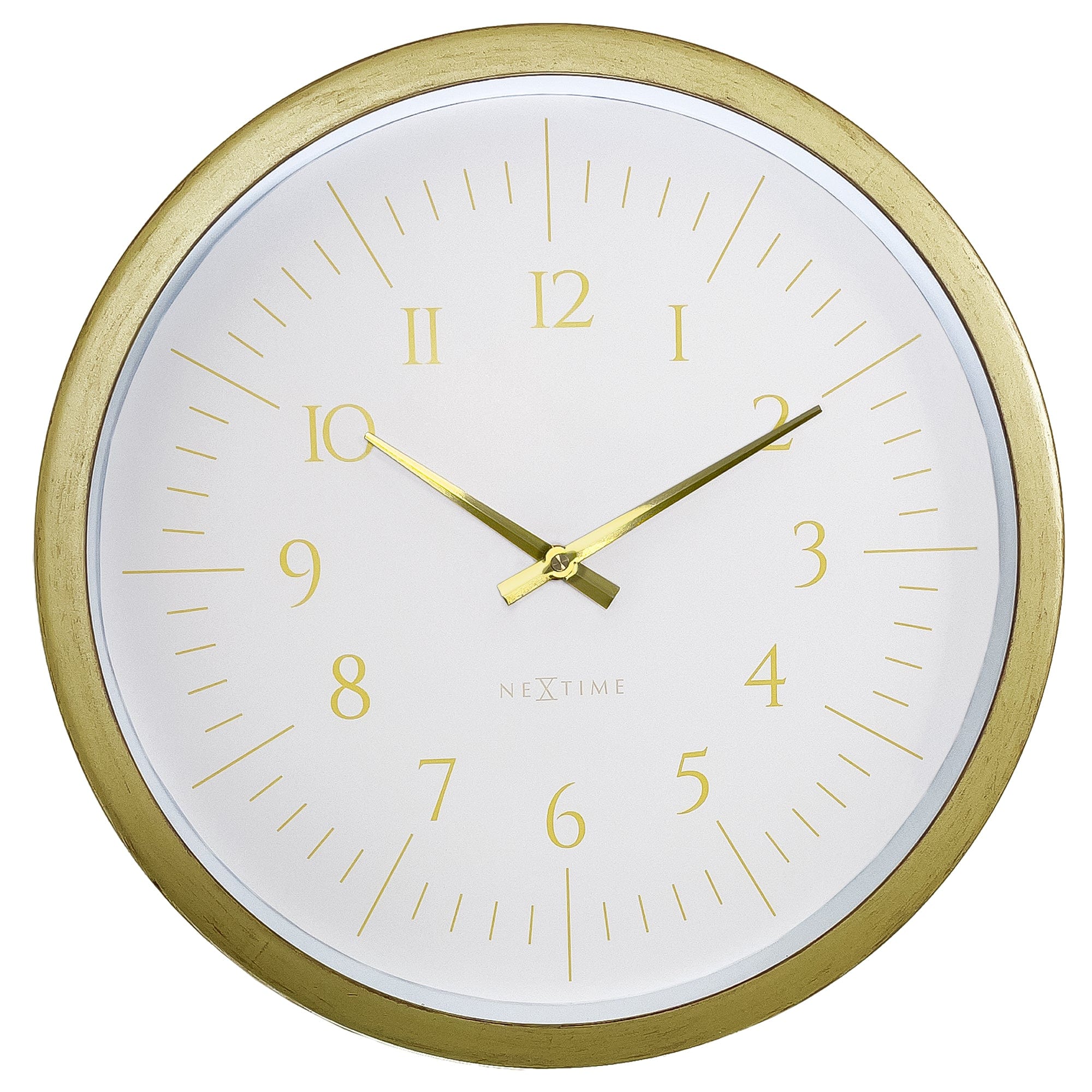 NeXtime Galaxy wall clock, 40cm, black and white plastic design with modern starry galaxy pattern.